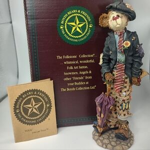 Boyds Bears Folkstone Collection 2887 Honker T Flatfoot Clown 1999 figurine